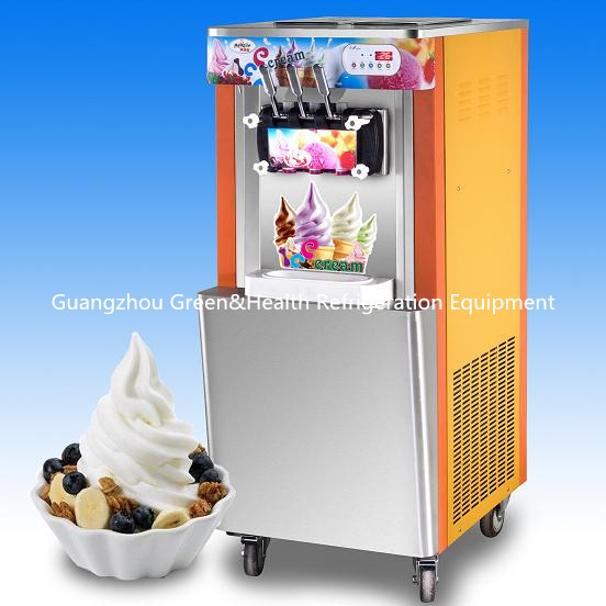 Beautiful Appearance Ice Cream Making Machines / Ice Cream Maker With Hopper