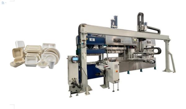 Quality Fully Automatic Pulp Tableware Production Line With Horizontal Walking Robot Arm wholesale