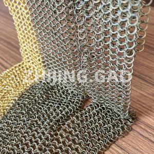 Architectural Metal Round Ring Mesh Curtain Ss Electroplating