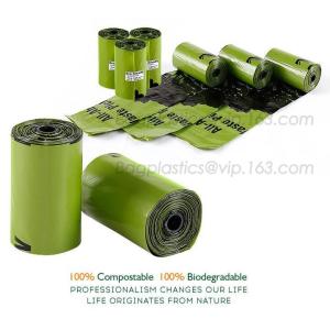 Customized Packaging HDPE+D2W Biodegradable Dog Poop Bags, unscented custom dog