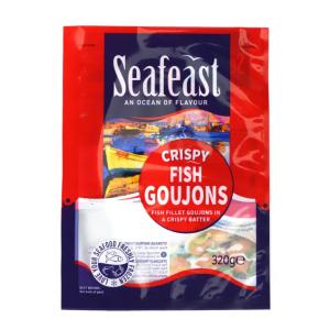 China Custom Printed Vacuum Fish Chicken Frozen Food Packaging 3 Side Seal Plastic Bags With Logos on sale