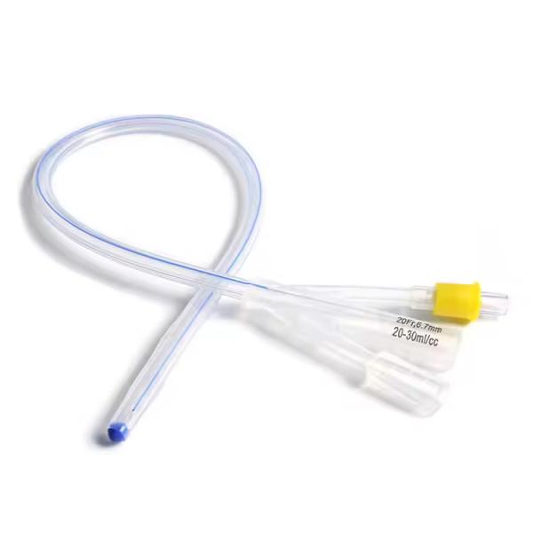 Medical Silicone Coated Foley Catheter Adult Urethral Catheter Tube in 1-Way 2-Way 3-Way Options