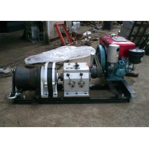 Cable Winch Puller 5 Ton Diesel Engine Fast Speed Winch Belt Driven