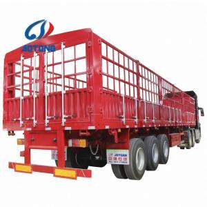 Cheap Stake or Fence Semi Trailer for Muti Axles Cattle Transport and Max Payload 50T for sale