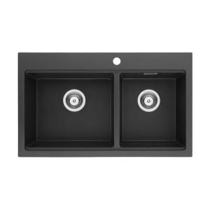 31 Inch 60/40 Double Bowl Drop-in Granite/Quartz Composite/Acrylic Resins Sink