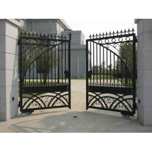 China Anti Rust Metal Panel Waterproof Wrought Iron Fence Gate on sale
