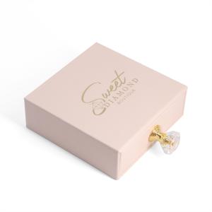 Custom Printed Pink Bracelet Satin Jewelry Box Small Brooch Gift Boxes For