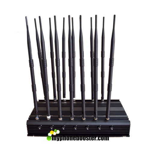 Quality 14 Antennas 35W high power car remote control mobile signal blocker jammer 433mhz, 315mhz, 868mhz Adjustable wholesale