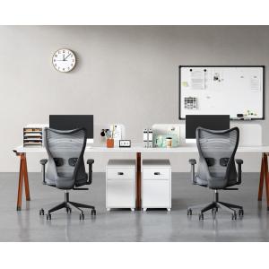 Adjustable Armrest Swivel Office Chair for Staff Conference Room Mid Back Mesh