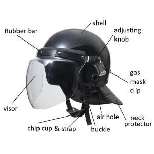 China Light weight  Anti Riot Tactical Helmet with metal visor on sale