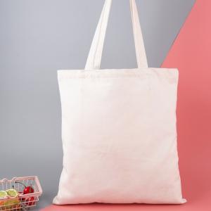 Hand Sewn Canvas Bag Custom Logo Printed For Daily Shopping / Travelling