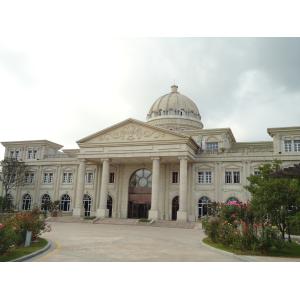 Cheap OEM Light Yellow Sandstone Carvings Porch Post Door Decorative Stone Pillar for sale