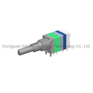 Absolute Rotary Dual Shaft Encoder 16 Detent Integrated With Push Switch