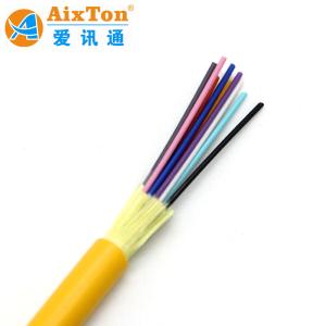 China Single/Multimode OS1 OM3 OM4 OM5 Om2 1KM 2KM Ftth Indoor Fiber Optic Cable 1 2 4 8 12 24 Cores Clamp on sale