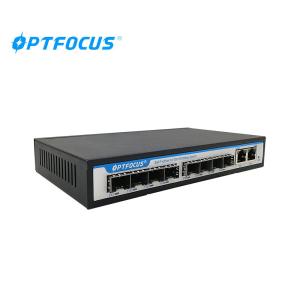 Cheap Factory Price 1000M Fiber Switch 8 Ports Optical Fiber Switch+2 RJ45 Port For ISP Smart City for sale