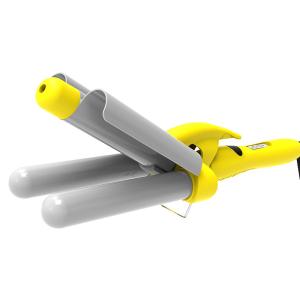 110-240V Large 3 Barrel Curling Iron 360 Swivel Power Cord For Hotel