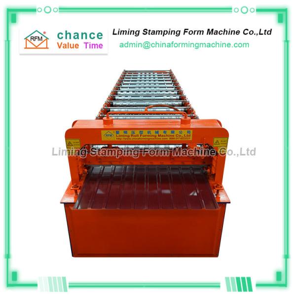 L7500mm Roof Tile Roll Forming Machine , ISO9001 Aluminium Roofing Sheet Making