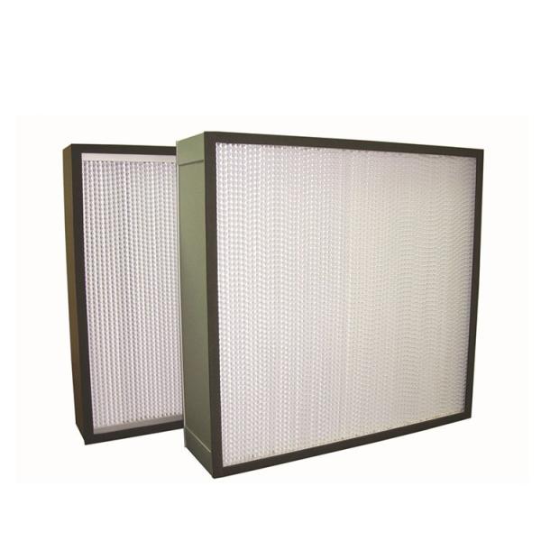 Compact Box Type High Volume HEPA Filter Aluminum Alloy External Frame For Clean