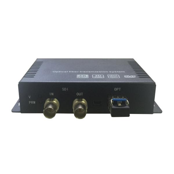 12G-SDI fiber optic extender over single core fiber with fiber cable backup