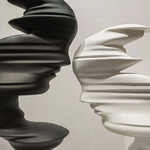 Quality Custom Decorative  Fiber Glass Sculpture Abstract Life Size Sculpture Metal  Statue wholesale