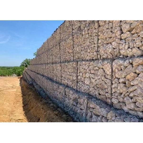 Quality 100g Zinc Coated Economic Woven Gabion Baskets River Course Protection wholesale