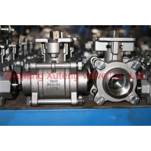 US Three Piece Butt Welded Ball Valve with High Mounting Pad and Relief Function