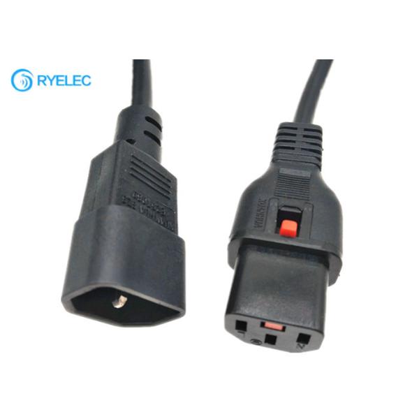 Quality IEC 320 C13 To C14 Power Cord Plug With 18awg PDU Lock Mains Power Cable Leads wholesale