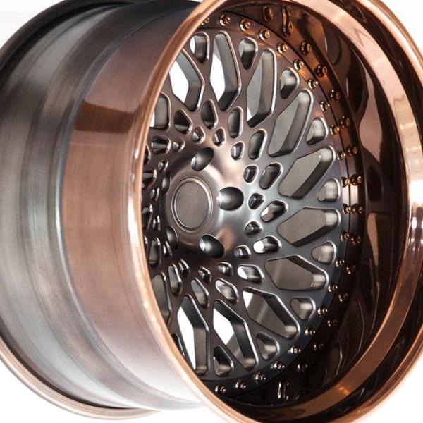 Customized wheel brushed bronze polished forged wheels 3 piece deep dish rims for benz
