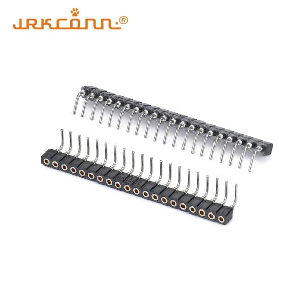 Quality Right Angle Black Housing 2.54mm Pitch Female Header Connector Female Header Socket wholesale