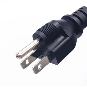 PVC 3 Pin Japan Power Cable , IEC 320 C13 AC Power Cord 1.8m Black Customized