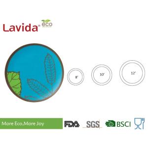 Tasteless Non - Fragile Bamboo Fibre Plates 10" 25cm With Delicate Appearance