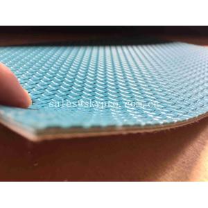 Blue Conveyor Roll Cross Pattern PVC Conveyor Belt Matt Chemical Resistance