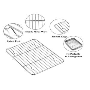 Welded Smooth Surface Customized SS316 Baking Wire Rack For Grill Pan