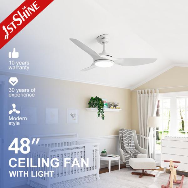 Modern Design LED Ceiling Fan Smart Remote Control and Fancy Design with White
