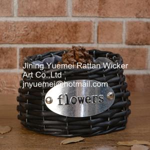 2016 new style wicker garden baskets round shape willow plant basket different