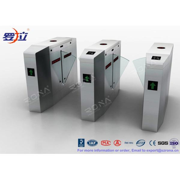 Quality Metal Security Flap Barrier Gate 304 SS Access Control System With Fingerprint wholesale