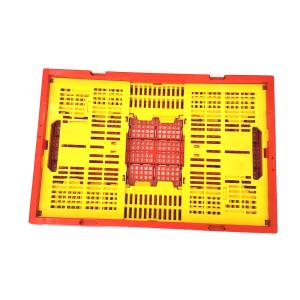 Multi-functional Foldable Mesh Plastic Storage Crate for Stackable Collapsible