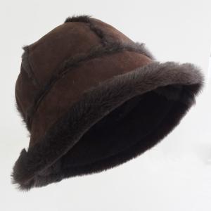 Unisex Sheepskin Beanie Hat Breathable Waterproof Plush Style Plain Pattern