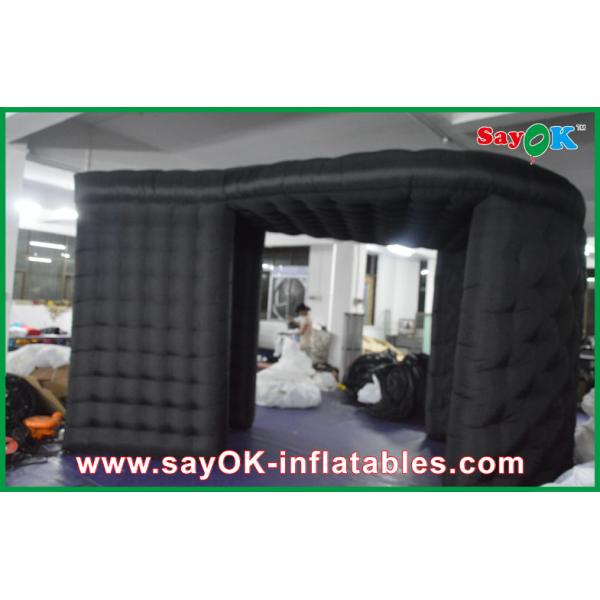 Inflatable Photo Booth Rental Black Big Quadrate Strong Oxford Cloth Photobooth , Large Inflatable Photo Booth