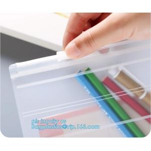 PP Zipper Slider Bag, Plastic Buckle Bag Storage slider zipper bag, slide grip report cover slider bar clear folders