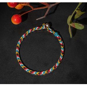 Tibet Handmade Mystical Bracelet Five Color Thread Protection Braid String