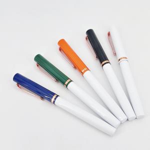 China Colorful Plug In Type Metal Roller Ball Pen 0.5mm Aluminum Barrel Signature Pen on sale