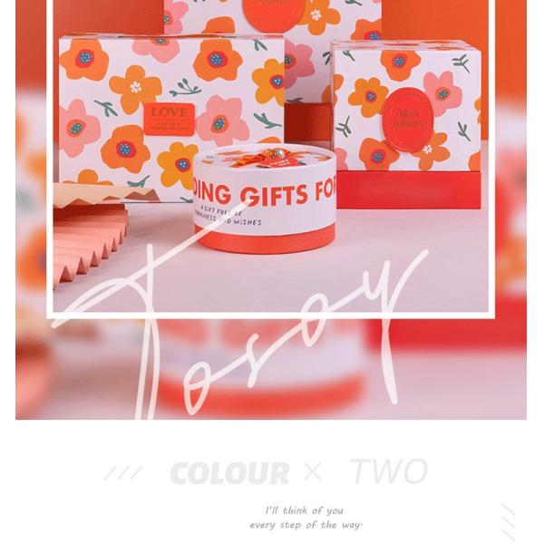 Birthday Candy Package Paper Box Gift Cardboard Box With Ribbon