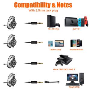 ONIKUMA K1 Pro 2.2m 100mA Camouflage Gaming Headset With Mic