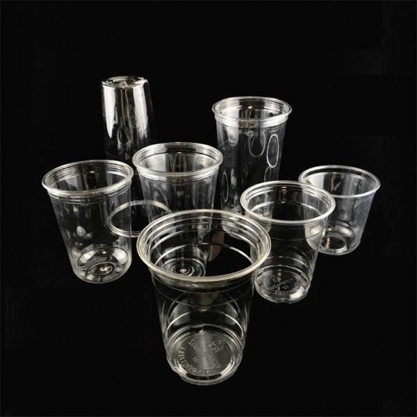 100F PLA Plastic 16 Oz Compostable Cold Cups Disposable BPA Free Non Toxic