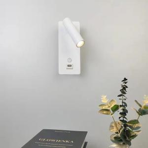 Modern minimalist 5V USB adjustable bedside wall lamp hotel headboard reading