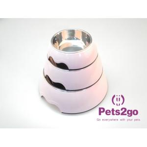 Rounded Shape 830g 1200ml Plastic Pet Feeder Bowls