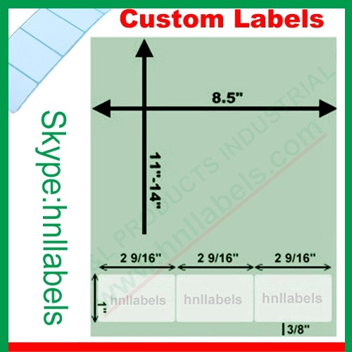 Quality Integrated Labels USA Version Type10 2 9/16"*1" 3Up Laser Sheet wholesale