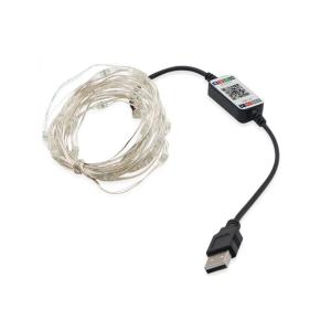 China Waterproof Sync Smart Solar Decorative Lights RGB WIFI APP Control LED Copper Wire on sale