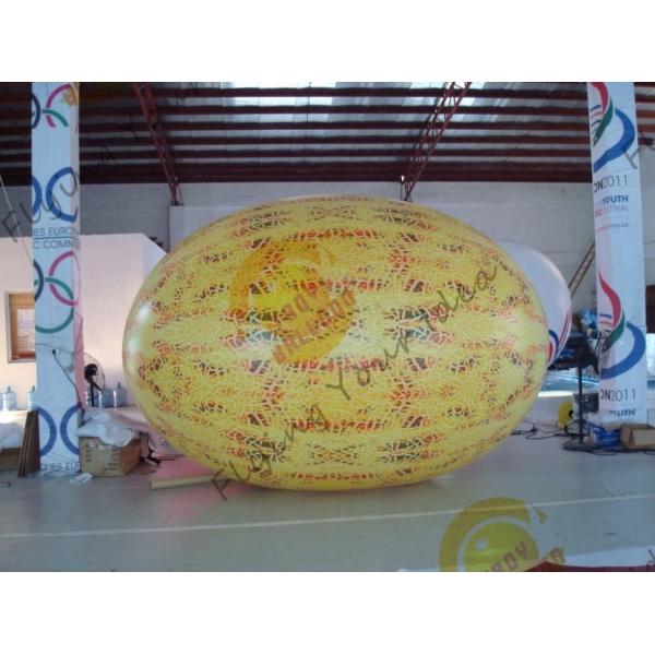Quality Gaint Inflatable Melon Fruit Shaped Balloons UV Printing 4m Long wholesale